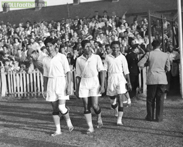 On this day in 1948, the 1st ever Indian football team played France in the Olympics. They lost narrowly 2-1 after missing 2 penalties, but played some good football.