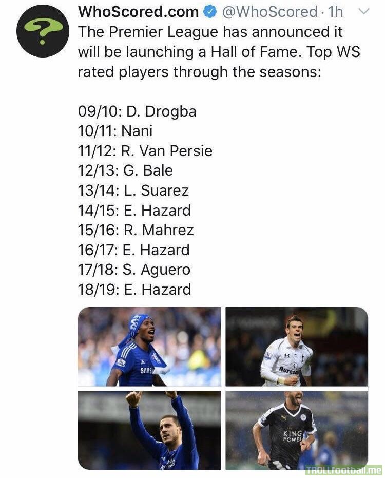 As the premier league HOF should hopefully happen soon, here are the highest rated players per season since 2010. (And yes I know it didn’t start then this is just a stat)