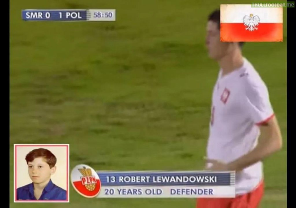 Robert Lewandowski was 20 years old when he made his debut for the Polish national team. Lewy came as a substitute for Poland against San Marino in World Cup qualifications, and also scored a goal, while playing as a right-back. The streets will never forget this.