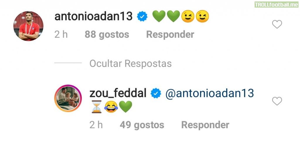Antonio Adán confirms his transfer to Sporting CP by commenting on Zou Feddal's Instagram post