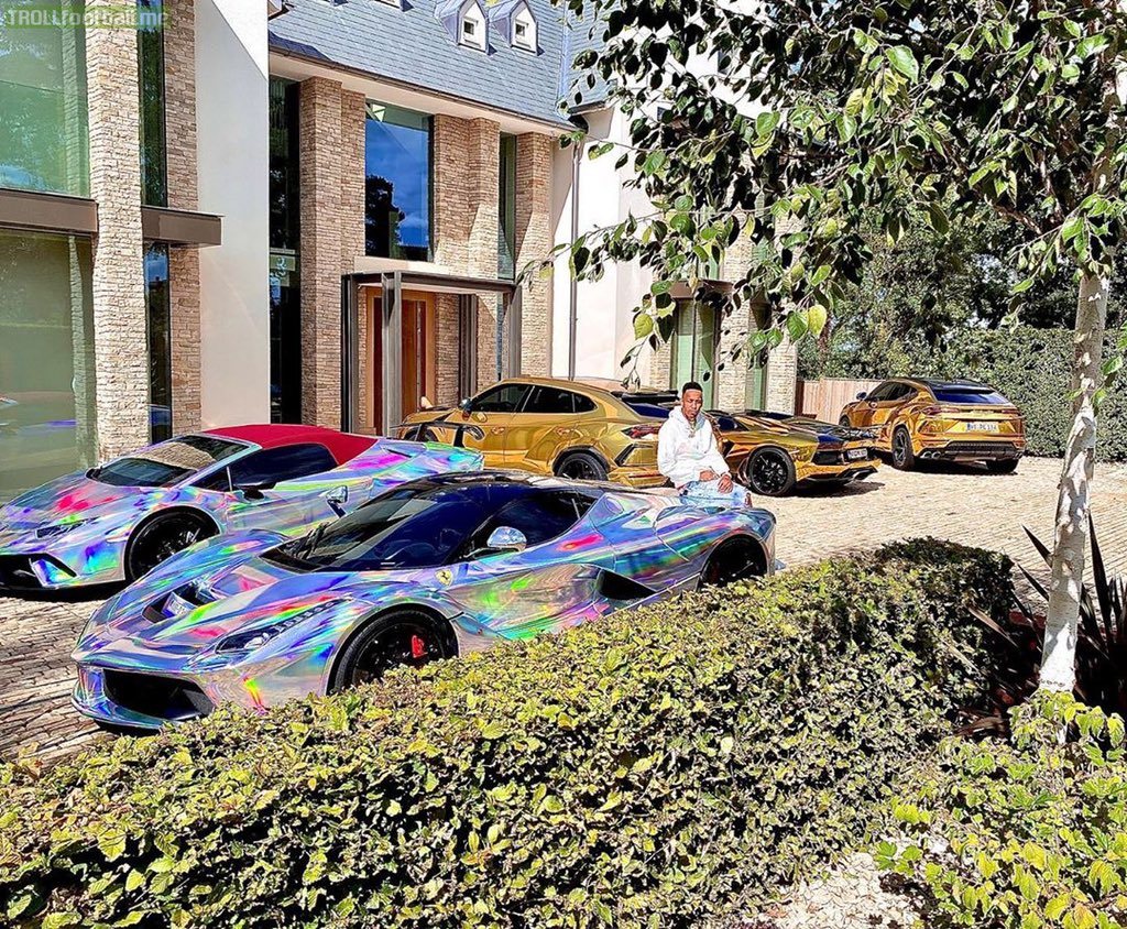 Pierre-Emerick Aubameyang's collection of cars.