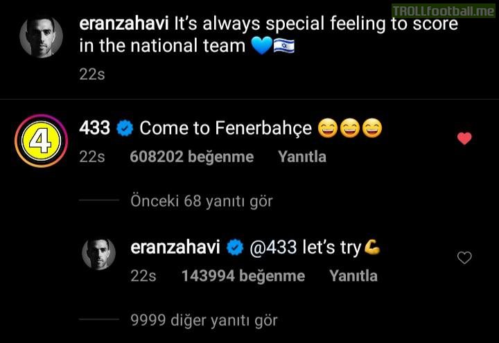 Fenerbahçe fans just transferred Eran Zahavi for 500k likes.