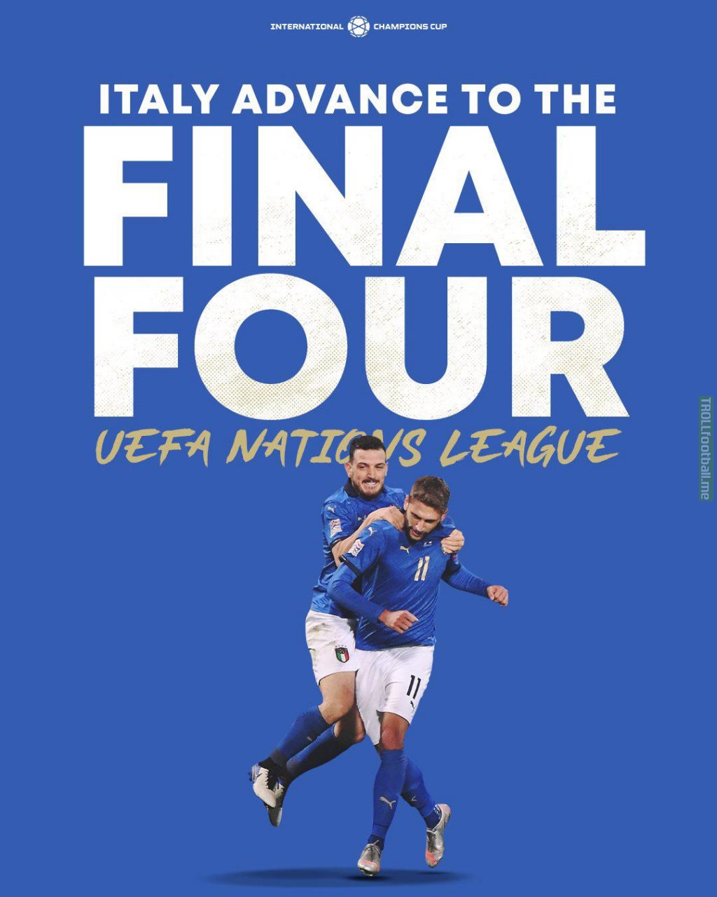 Italy are on a 22-match unbeaten run and qualify for the Final Four of the Nations League, which they will host next year