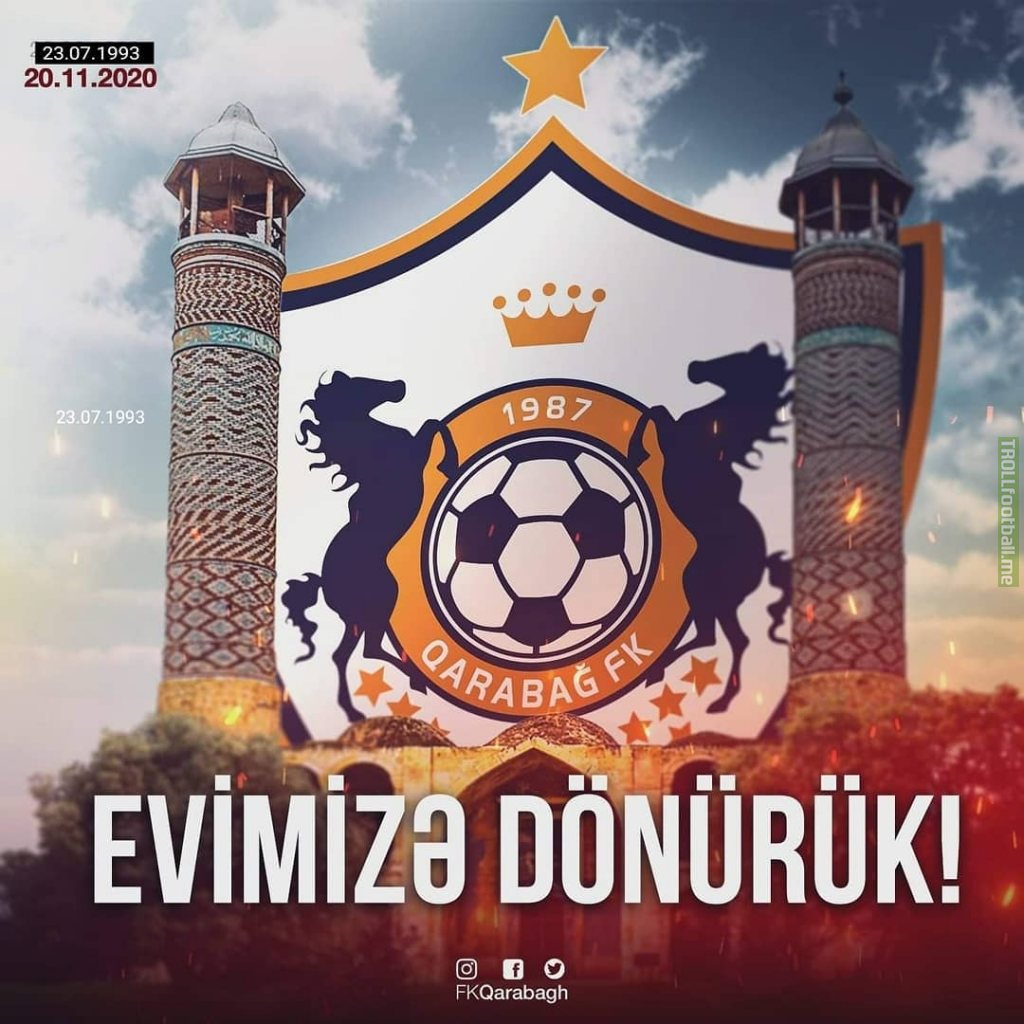 After 27 years of exile, Qarabağ FK finally returns to their city of Agdam