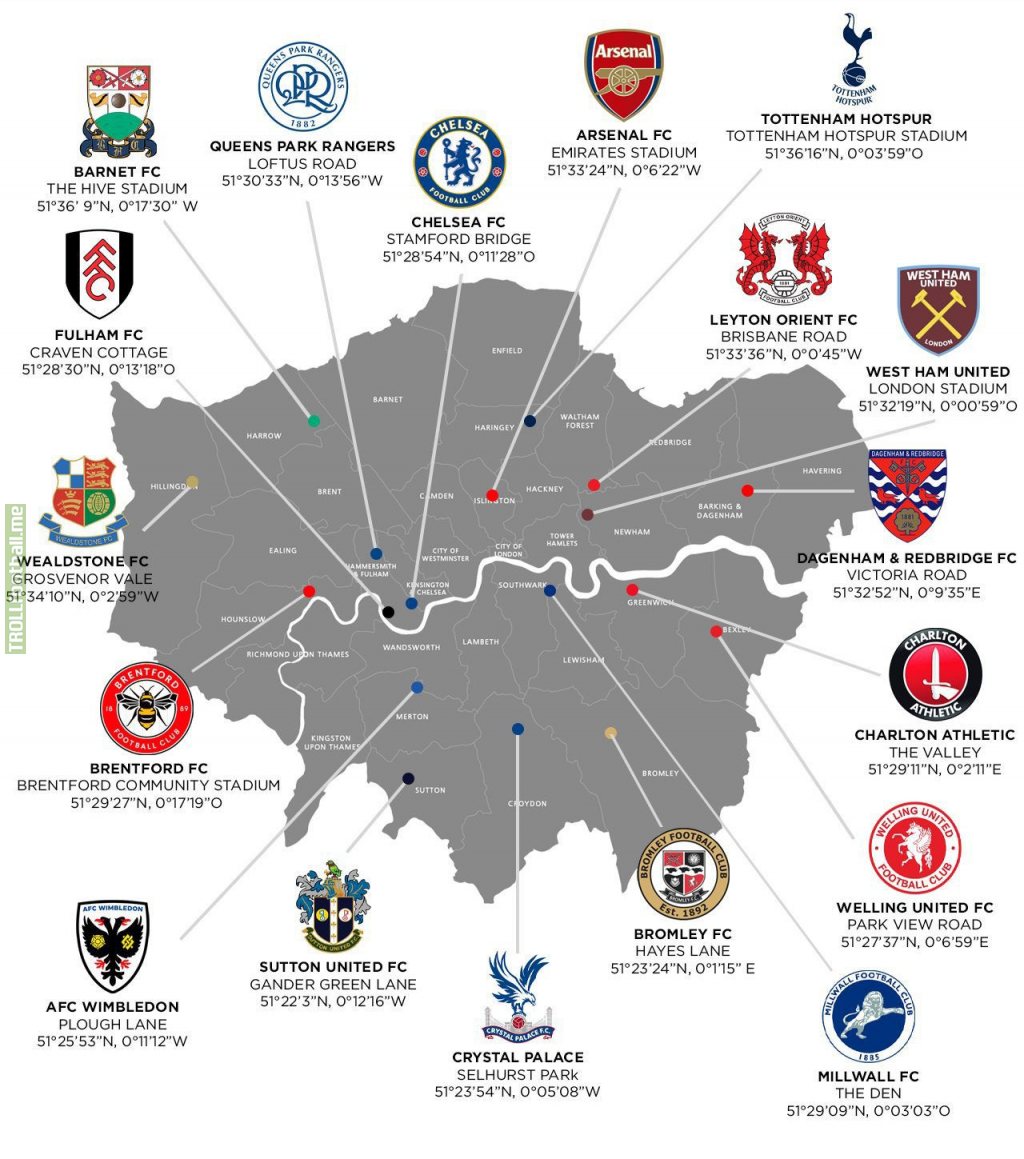 Geographical Mapping of London Clubs
