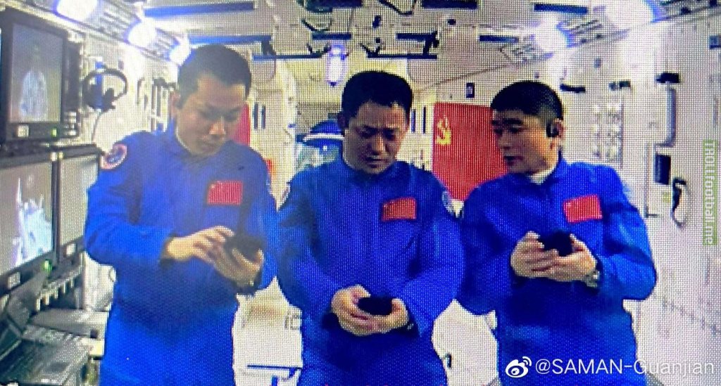 Chinese astronauts were spotted watching EURO 2020 during a news broadcast