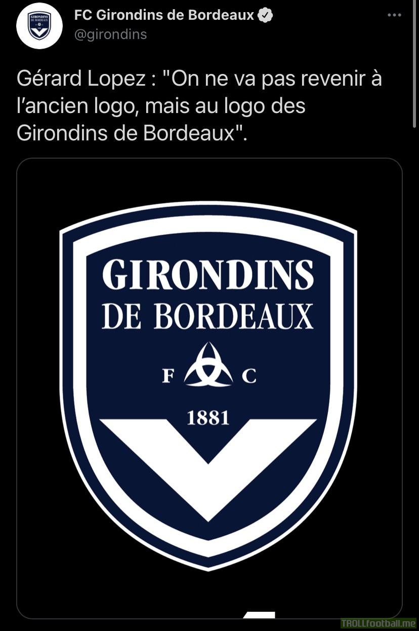 Bordeaux revert back to old logo only a year after they announced its change