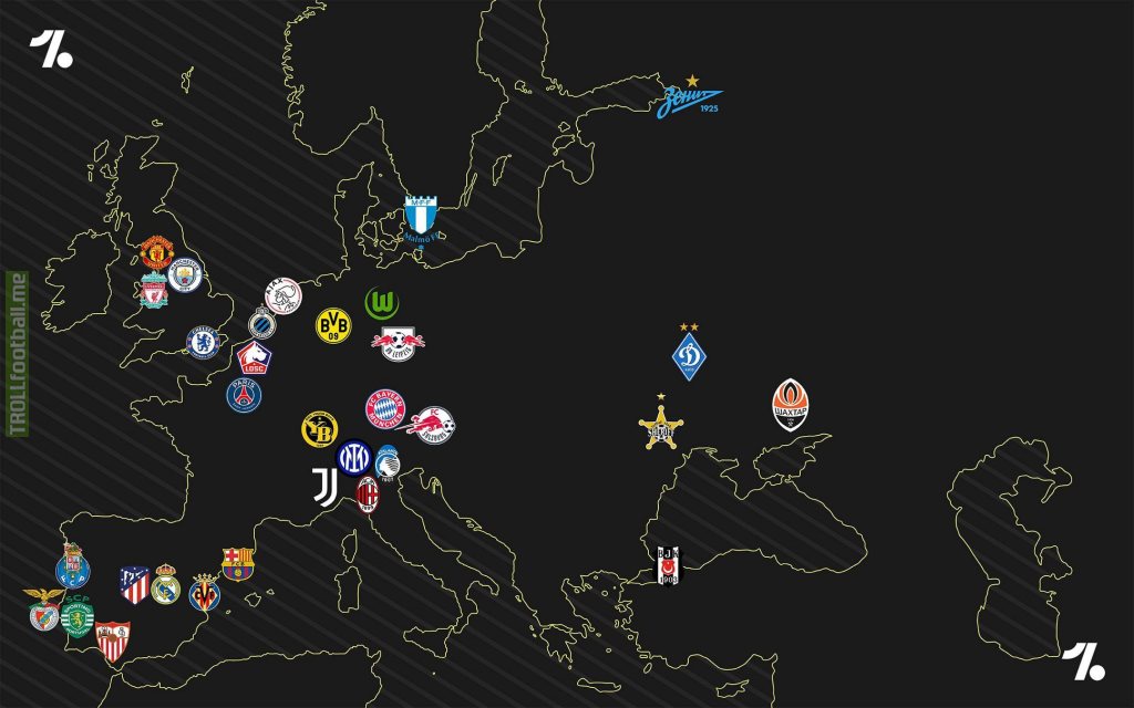 The map of UCL 2021/22