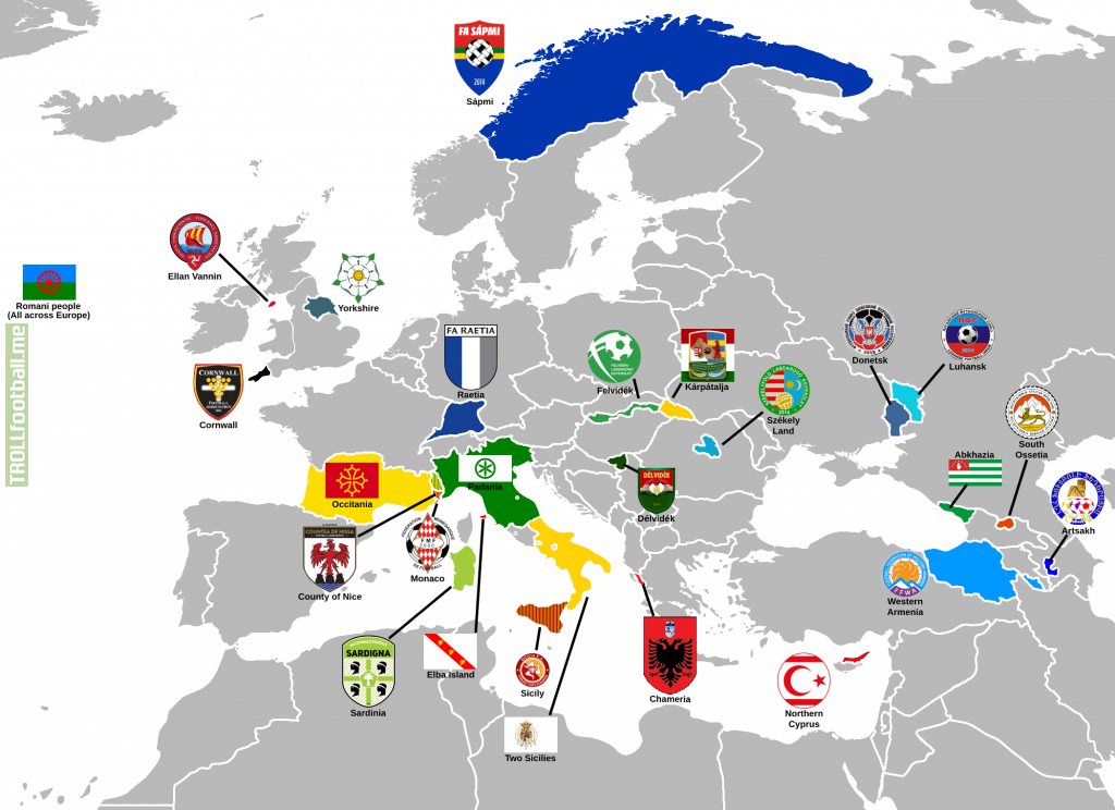 Confederation of Independent Football Associations (CONIFA) European Teams