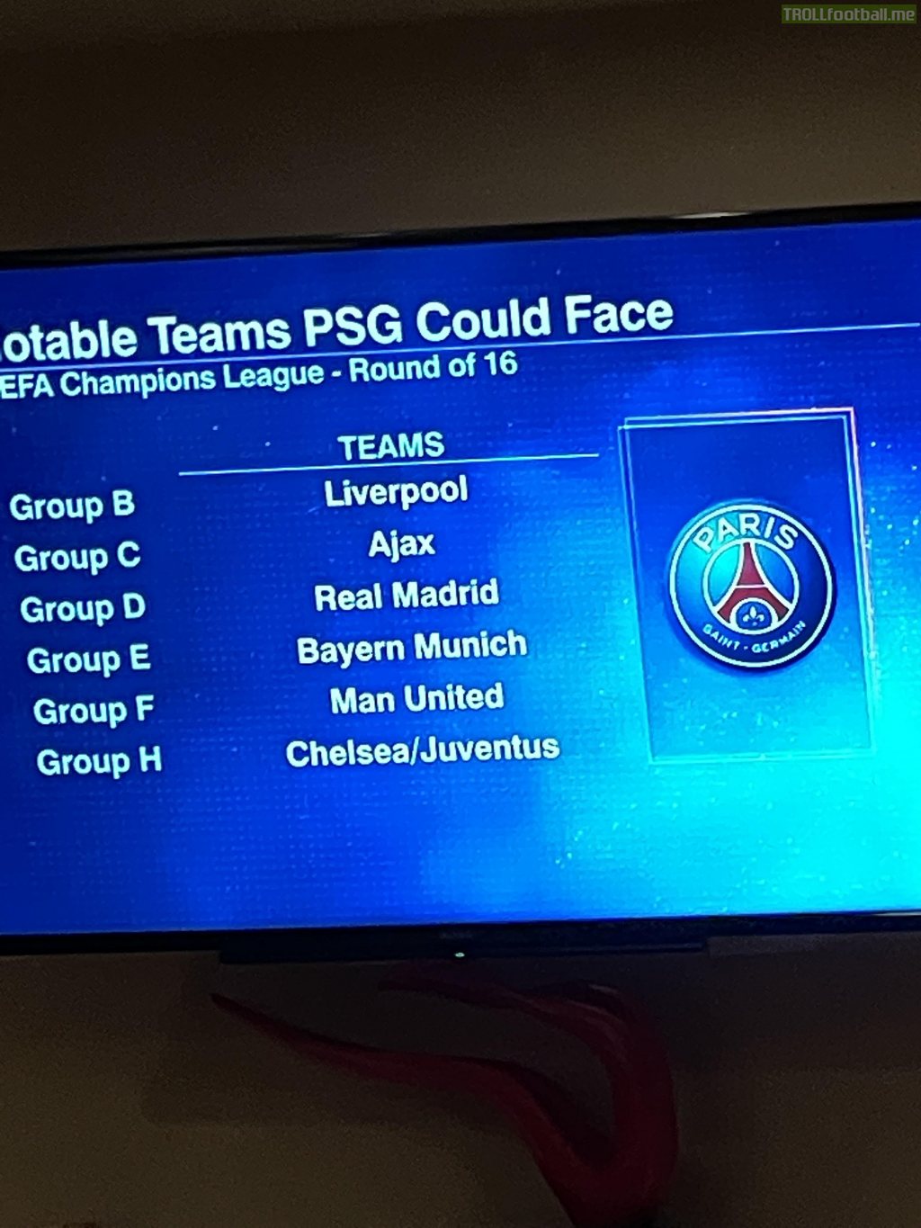 Possible teams for PSG to vs in the round of 16!!😳😳
