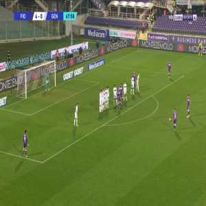 Fiorentina 5-0 Genoa - Cristiano Biraghi free-kick 69'