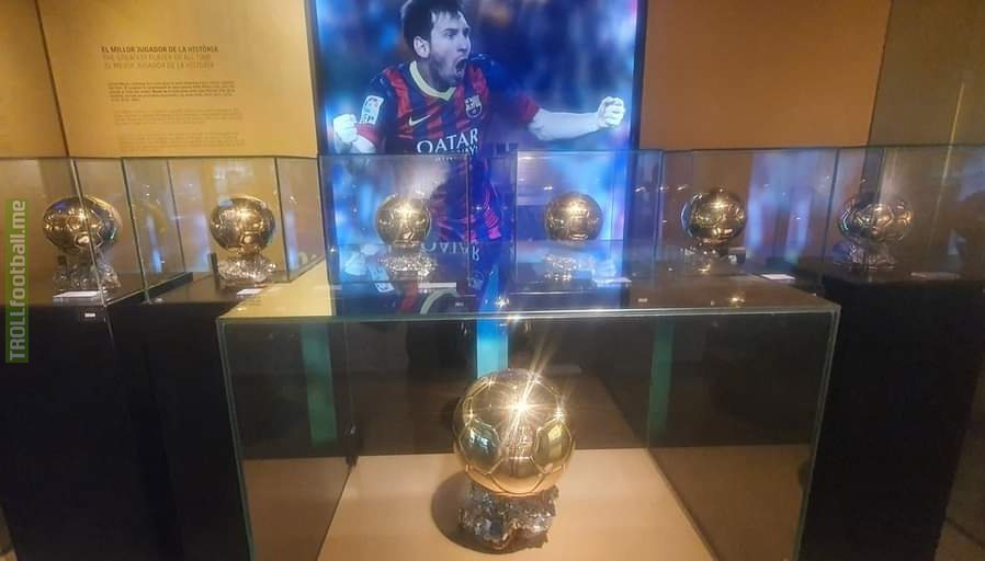 Messi's seventh Ballon d'Or arrives at the museum of the Camp Nou