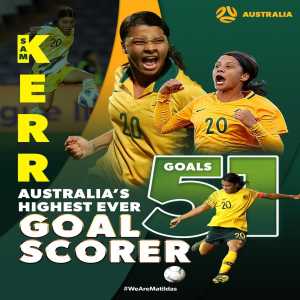 [Matildas Official] Sam Kerr has become Australia's top goal scorer of all time.