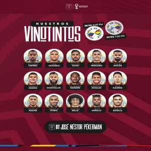 [FVF] Venezuela squad for their WCQ games against Boliva and Uruguay