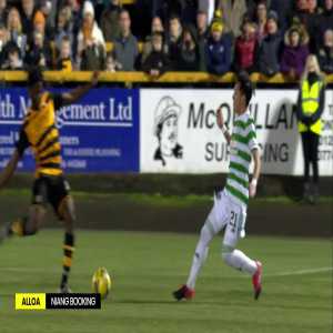 [Premier Sports] Mouhamed Niang tackle on Yosuke Ideguchi - Alloa Athletic vs Celtic