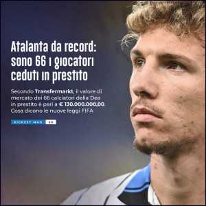 [Kickest.it] The loan of Robin Gosens to Inter with a obligation to buy extends the list of players on loaned out by Atalanta to 66. No other club in Europe has more players loaned out than the Bergamasques