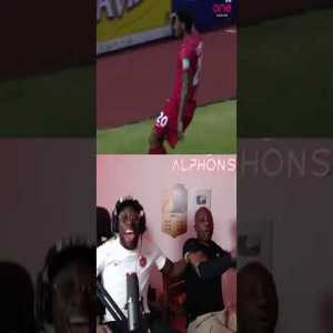 Canada just defeated Honduras 2-0 in its quest to qualify for the World Cup. Canadian superstar Alphonso Davies couldn't play because of a heart condition. This was his reaction when Canada scored.