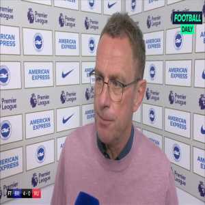 Rangnick: "It was a terrible performance and a humiliating defeat. We gave them too much time and space. We were never in position to stop them from playing through our lines. The gameplan was completely different."