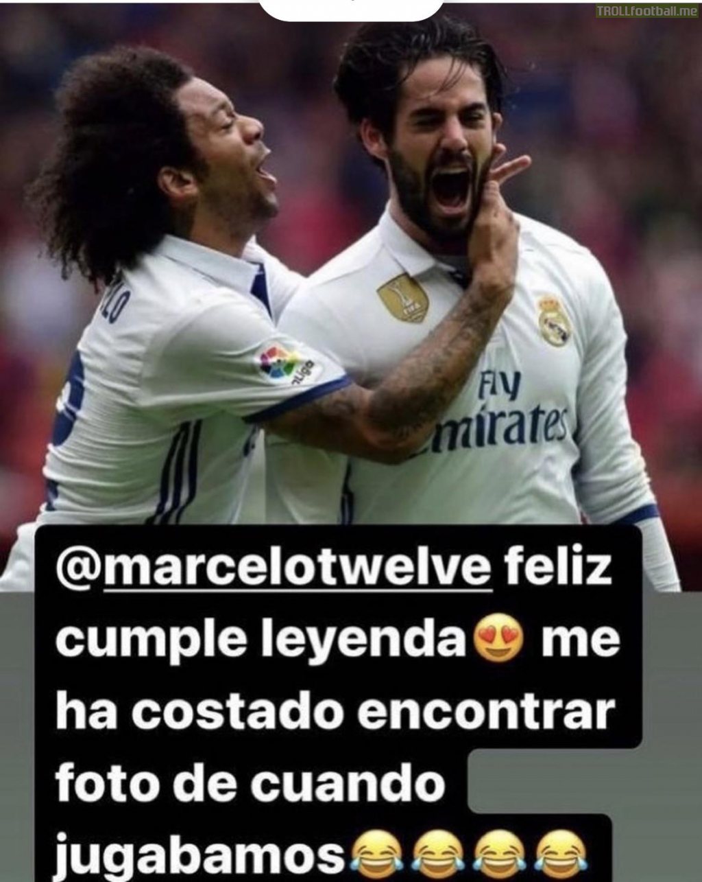 Real Madrid’s Isco wishes Marcelo a happy 34th birthday: “Happy Birthday, legend! It was difficult for me to find a photo of us actually playing!”