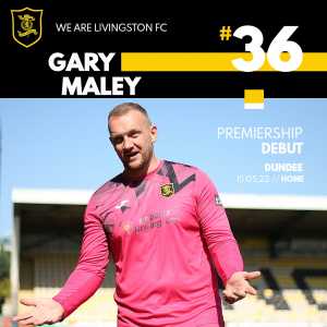 [Livingston] After six years at the club, Gary Maley made his Scottish Premiership debut for Livingston against Dundee today. At the age of 39 years and 285 days, he is the oldest player to make his Scottish top flight debut since at least 1998