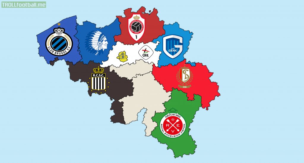 Best (professional) team from each Belgian province based on the 2021-2022 season
