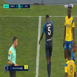 Moustapha Name (Paris FC) second yellow card against Sochaux 43'