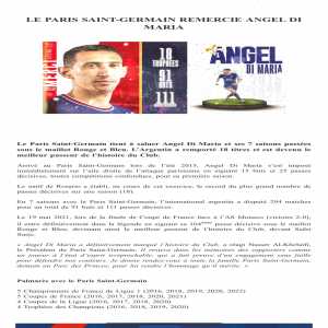 [PSG] Angel Di Maria officially leaves PSG.