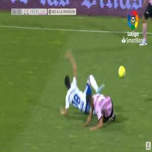 Xavi Torres (Lugo) straight red card against Real Zaragoza 57'