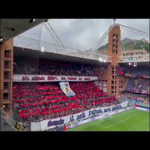 Genoa was relegated to Serie B last Sunday. This is the Gradinata Nord today for the last match of the season.