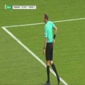 Marcel Halstenberg (RB Leipzig) Red card against SC Freiburg 57'