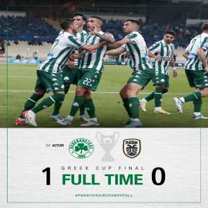 [Panathinaikos] Panathinaikos defeats PAOK 1-0 to win the Greek Cup and their first trophy in 8 years!