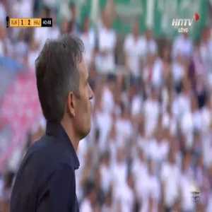 Hrvoje Smolcic (Rijeka) second yellow card against Hajduk Split 41'