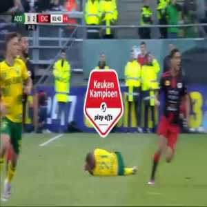 Michael Chacon (Excelsior) straight red card against ADO Den Haag 90'+2'