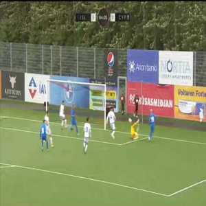 Iceland U21 4-0 Cyprus U21 - Saevar Magnusson 65'
