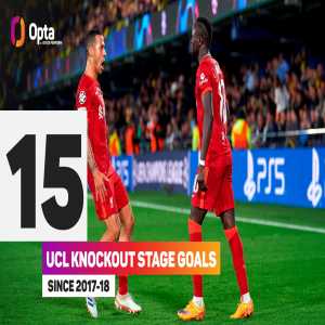 [OptaFranz] 15 - Only Karim Benzema has scored more goals (17) than Sadio Mané (15) in UCL knockout stage games since the start of 2017-18, with Robert Lewandowski (13), Cristiano Ronaldo (13) and Lionel Messi (12) completing the top five in that period. Elite.