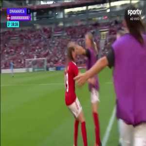Denmark W [1] - 0 Brazil - Janni Thomsen 17’ (great goal)