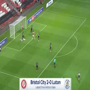 Bristol City 2-0 Luton - Nahki Wells 28'