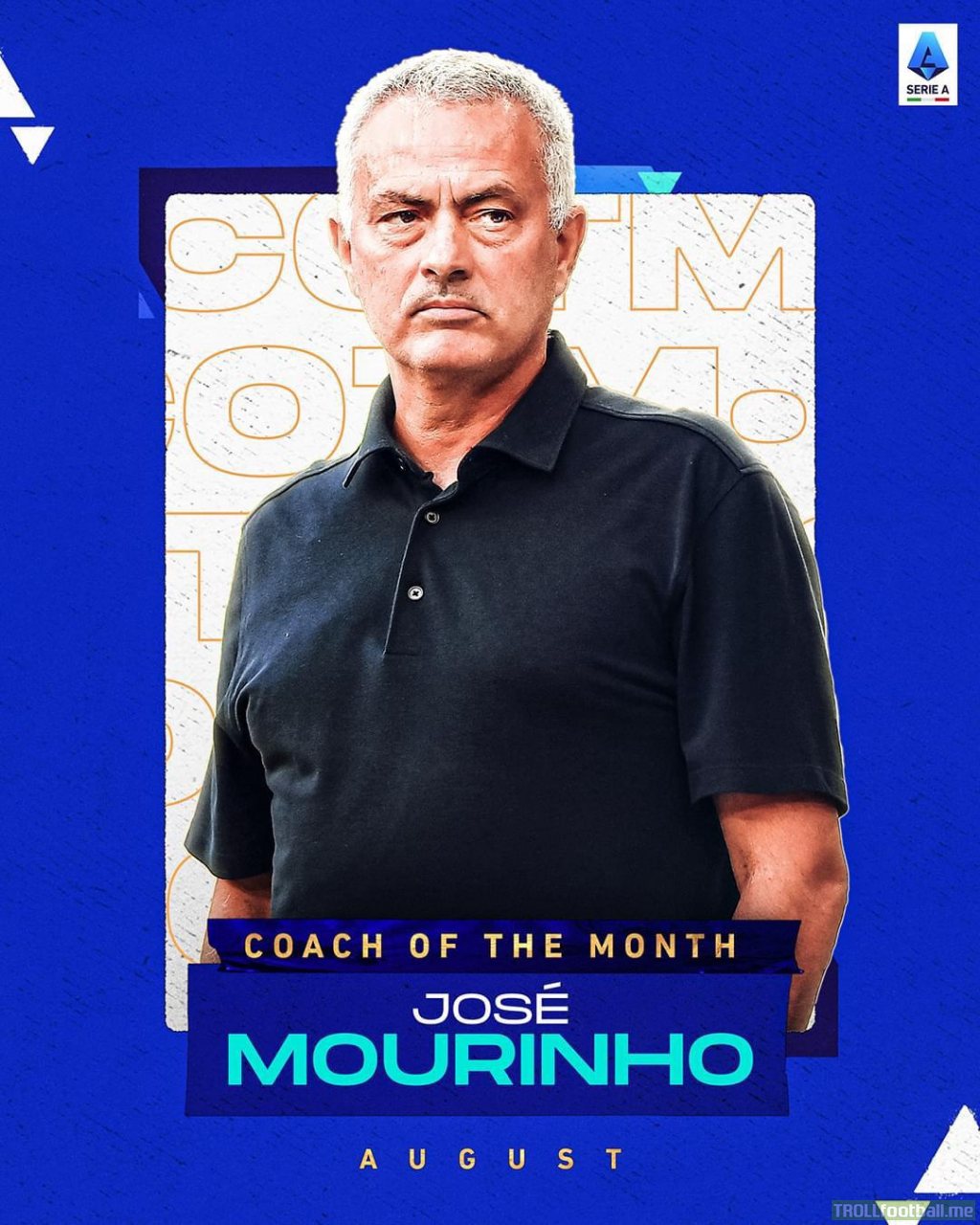 Jose Mourinho has been awarded the Best Serie A Coach of the Month for August!