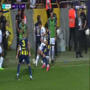 Marlon (Ankaragucu) second yellow card against Besiktas 90'+4'