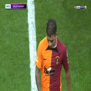 Abdulkerim Bardakci (Galatasaray) second yellow card against Gaziantep 45'