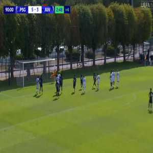 PSG U19 5-3 Juventus U19 - Ethan Mbappé free-kick attempt 90+3'