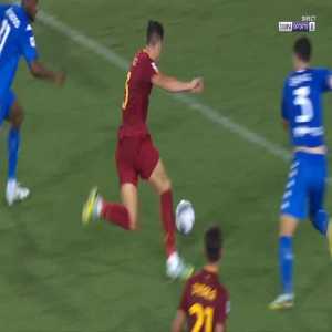 Lorenzo Pellegrini (Roma) penalty miss against Empoli 80'
