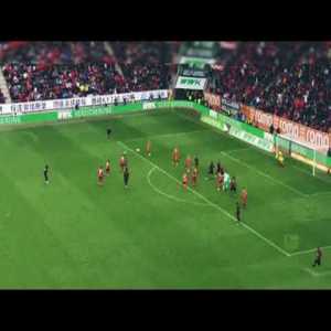 Gikiewicz insane save from Manuel Neuer(!) header - Bayern vs Augsburg Bundesliga game