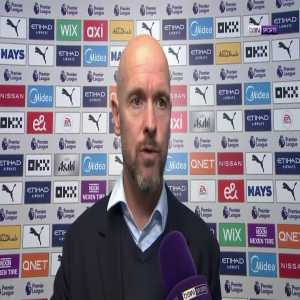 Erik ten Hag: "Without belief, no spirit, only running back and not brave on the ball, you get hammered by a team like City... It starts with that (belief), out of that, we have to follow certain principles, we have to be proactive." | Post-Match Interview