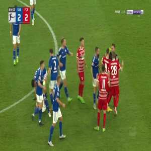 Mergim Berisha (Augsburg) second yellow card against Schalke 71'