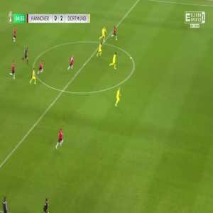 Karim Adeyemi (Dortmund) straight red card against Hannover 85'
