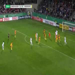 Sandhausen 2-0 Karlsruhe - Aleksandr Zhirov 44'