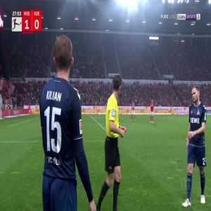 Luca Jannis Kilian (Köln) second yellow card against Mainz 28'