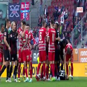 Augsburg 3-0 RB Leipzig - Iago Red Card 66'