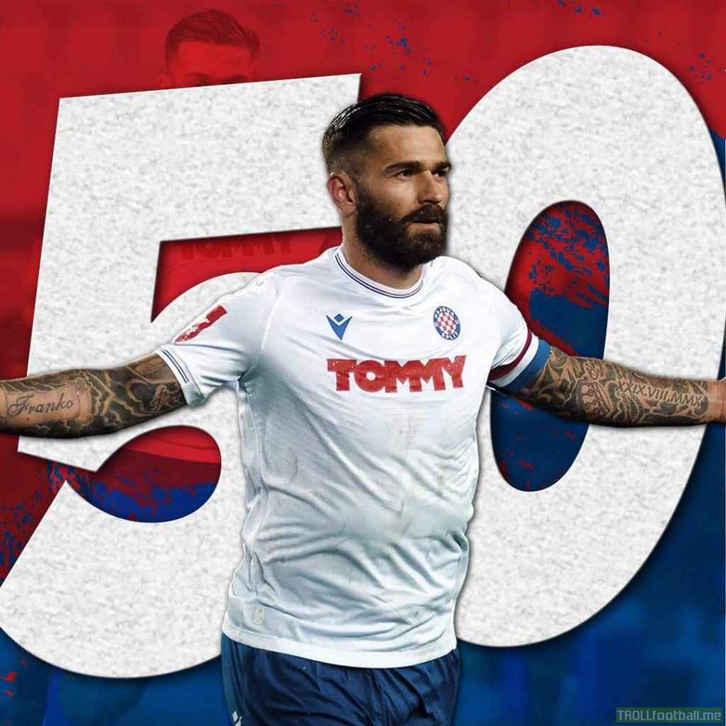 Marko Livaja in 77 games for Hajduk has scored 50 goals and provided 29 assists